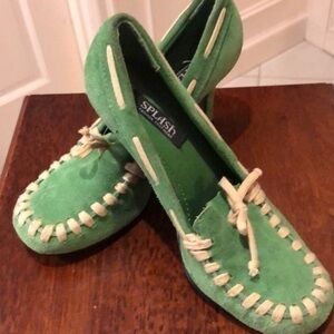 Splash shoes green size 5.5 heels vintage